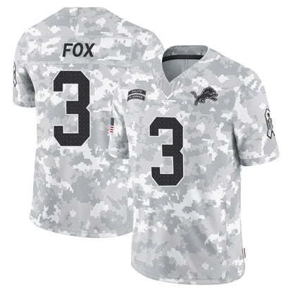 D.Lions #3 Jack Fox Player Arctic Camo Salute to Service Limited Football Jerseys
