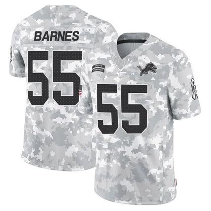 D.Lions #55 Derrick Barnes Player Arctic Camo Salute to Service Limited Football Jerseys