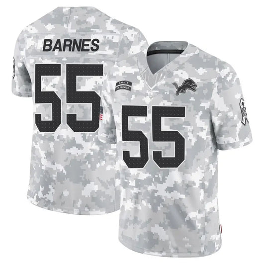 D.Lions #55 Derrick Barnes Player Arctic Camo Salute to Service Limited Football Jerseys