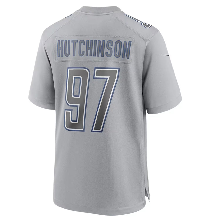 D.Lions #97 Aidan Hutchinson Player Grey Atmosphere Fashion Football Jerseys