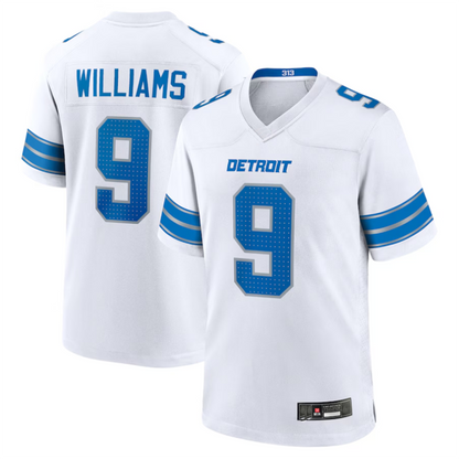 D.Lions #9 Jameson Williams White Game Jersey Player American Stitched Football Jerseys