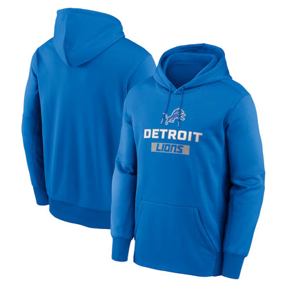 D.Lions Player Blue Toss Sweep Performance Pullover Hoodie Game Football Jerseys