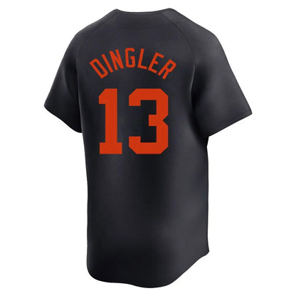 D.Tigers #13 Dillon Dingler Player Navy Limited Alternate Baseball Jerseys
