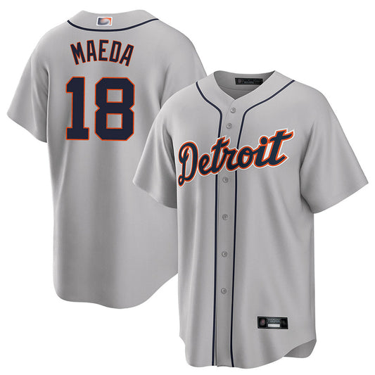 D.Tigers #18 Kenta Maeda Player White Home Replica Baseball Jerseys