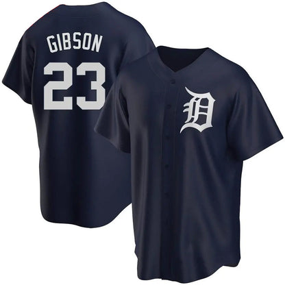 D.Tigers #23 Kirk Gibson Player Navy Replica Home Baseball Jerseys