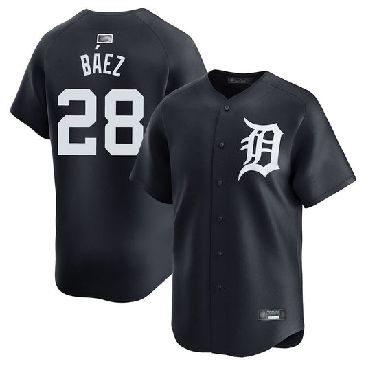 D.Tigers #28 Javier Baez Player Navy Replica Baseball Jerseys