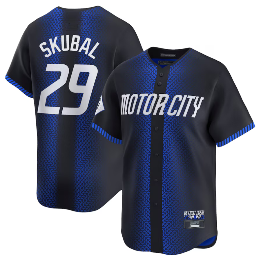 D.Tigers #29 Tarik Skubal Player Navy City Connect Limited Baseball Jerseys