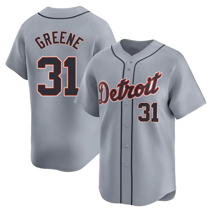 D.Tigers #31 Riley Greene Player Limited Gray Road Baseball Jerseys