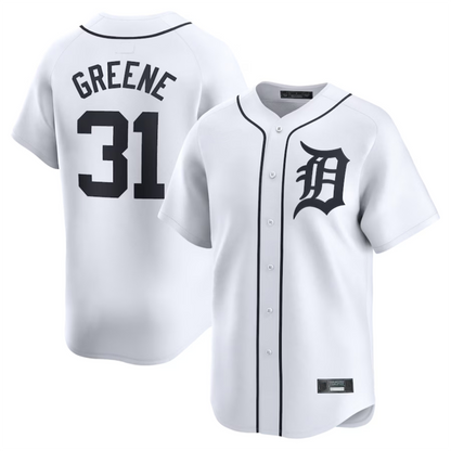 D.Tigers #31 Riley Greene Player White Home Limited Baseball Jerseys