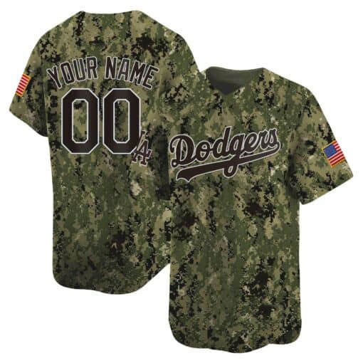 Custom LA.Dodgers USMC Alternate Vapor Premier Limited Stitched Baseball Jerseys