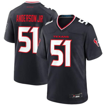 H.Texans #51 Will Anderson Jr. Player Navy Game Jersey Stitched American Football Jerseys