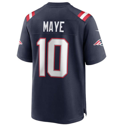 #10 Drake Maye Player NE.Patriots Navy Game Football Jerseys