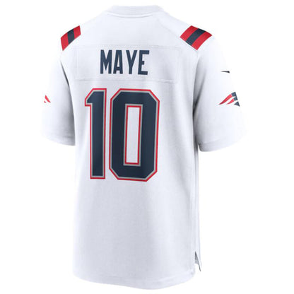 #10 Drake Maye Player NE.Patriots White Game Football Jerseys