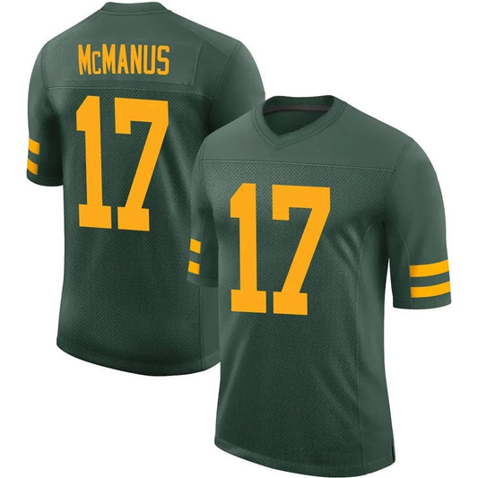GB.Packers #17 Brandon McManus Player Limited Green Alternate Vapor Football Jerseys