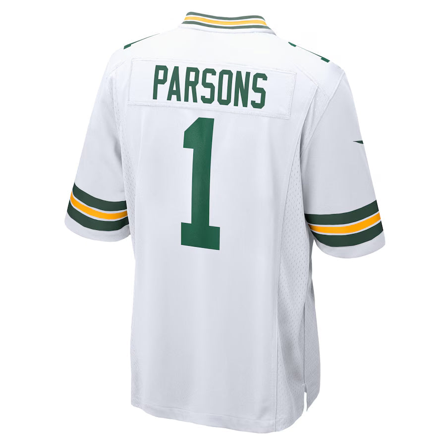 GB.Packers #1 Micah Parsons Player White Home Game Football Jerseys