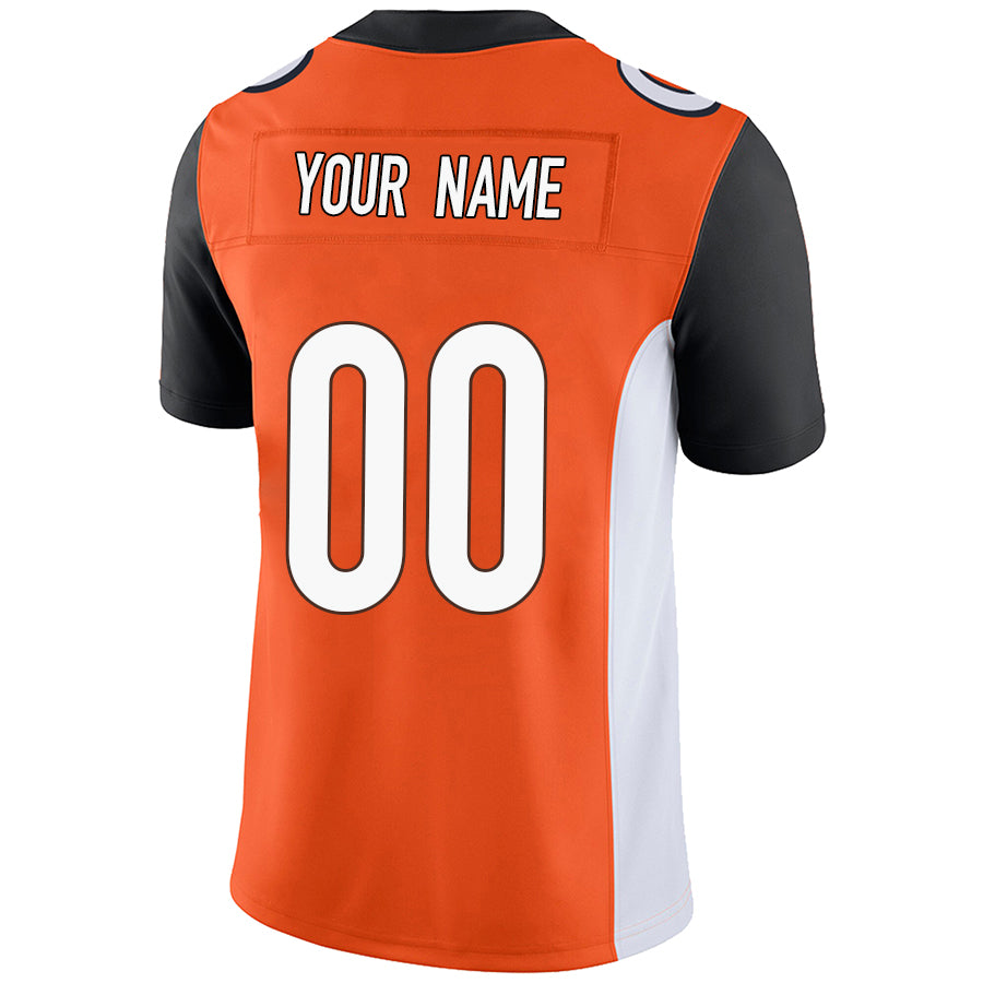 Custom C.Bengals Orange Stitched Game Football Jerseys