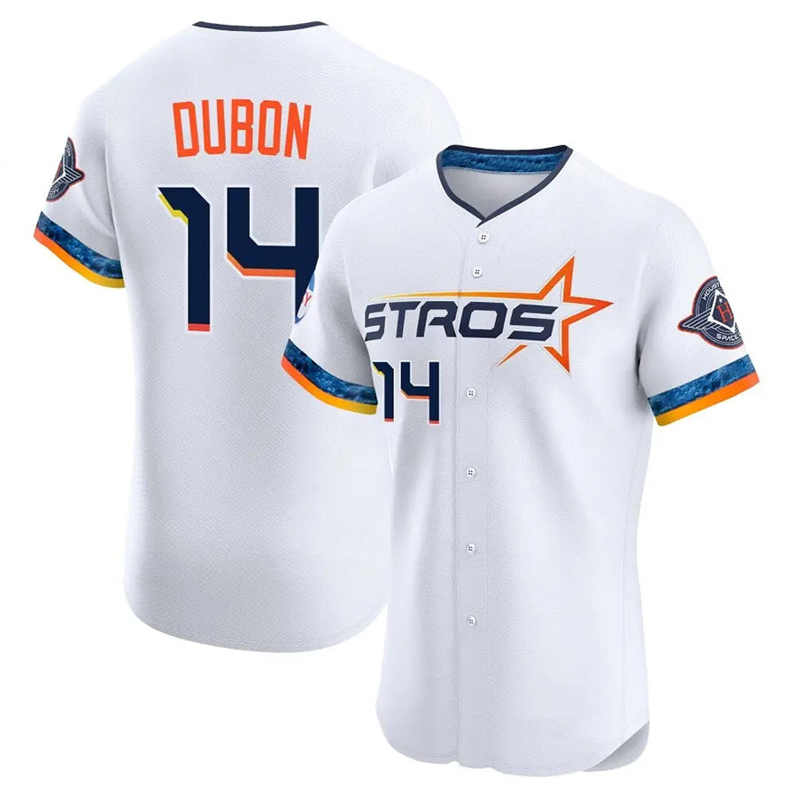 H.Astros #14 Mauricio Dubon Player City Connect Limited Elite White Baseball Jerseys