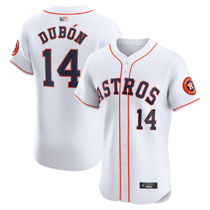 H.Astros #14 Mauricio Dubon Player Home Limited White Elite Baseball Jerseys