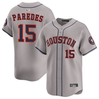 H.Astros #15 Isaac Paredes Player Gray Home Replica Baseball Jerseys
