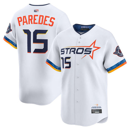 H.Astros #15 Isaac Paredes Player White City Connect Home Limited Baseball Jerseys