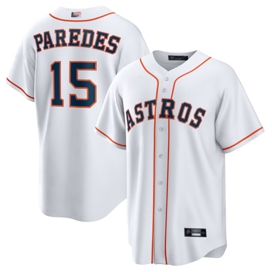 H.Astros #15 Isaac Paredes Player White Home Replica Baseball Jerseys