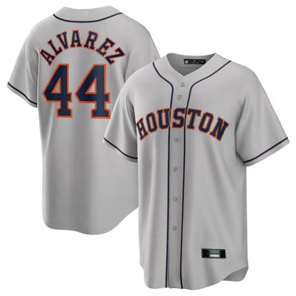 H.Astros #44 Yordan ¡§¡élvarez Player Gray Road Replica Baseball Jerseys