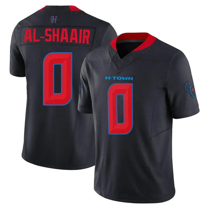 H.Texans #0 Azeez Al-Shaair Player Navy Alternate Game Football Jerseys