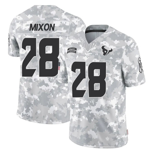 H.Texans #28 Joe Mixon Player Arctic Camo Salute to Service Limited Football Jerseys