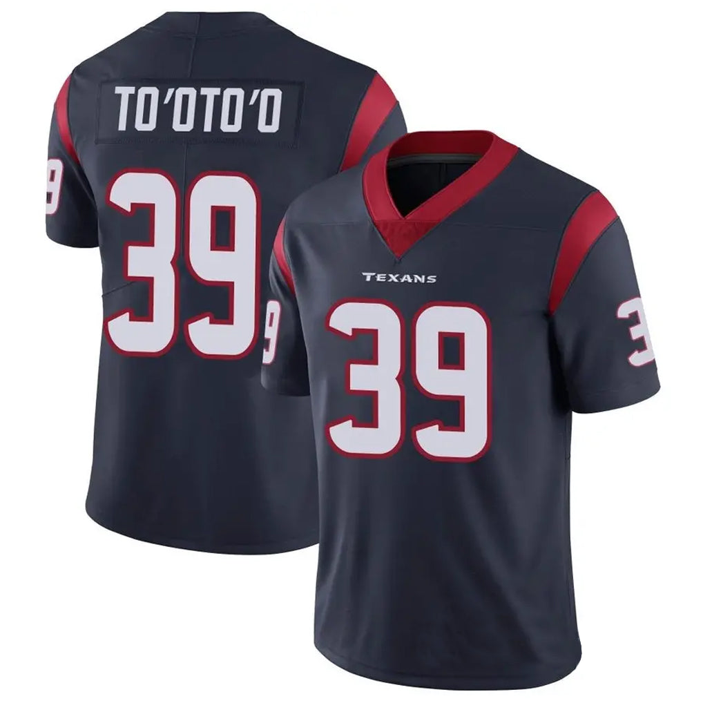 H.Texans #39 Henry To'oto'o Player Navy Vapor Limited Football Jerseys