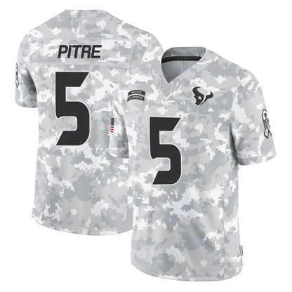 H.Texans #5 Jalen Pitre Player Arctic Camo Salute to Service Limited Football Jerseys