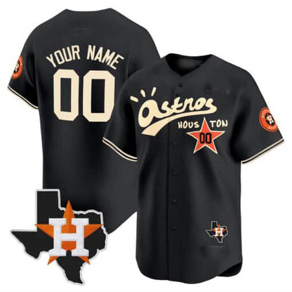 Custom H.Astros Cactus Jack Style Vapor Premier Limited Stitched Baseball Jerseys