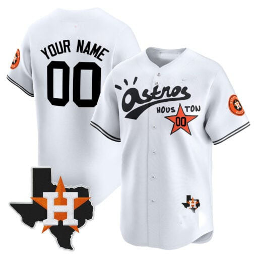 Custom H.Astros Cactus Jack Style Vapor Premier Limited Stitched Baseball Jerseys