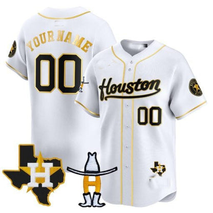 Custom H.Astros Rodeo Patch Vapor Premier Limited Stitched Baseball Jerseys