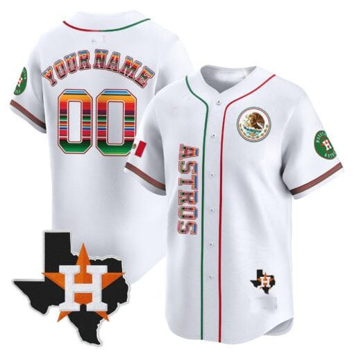 Custom H.Astros Mexico Vapor Premier Limited Baseball Jerseys