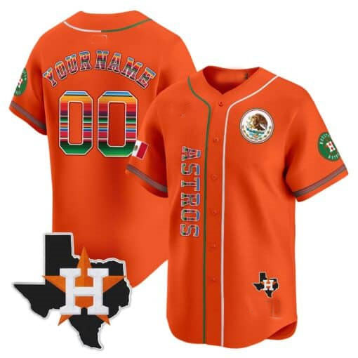 Custom H.Astros Mexico Vapor Premier Limited Baseball Jerseys