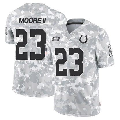 IN.Colts #23 Kenny Moore II Player Arctic Camo Salute to Service Limited Football Jerseys