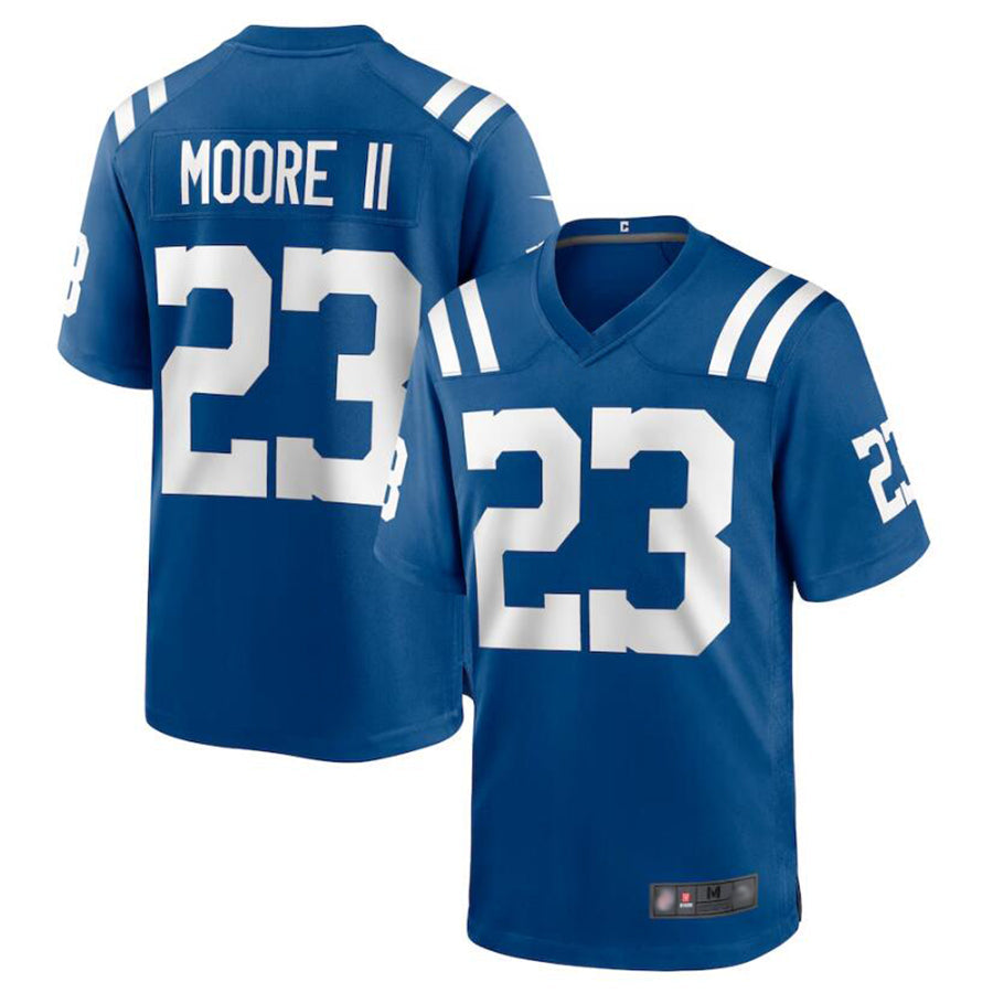 IN.Colts #23 Kenny Moore II Player Royal Replica Game Football Jerseys
