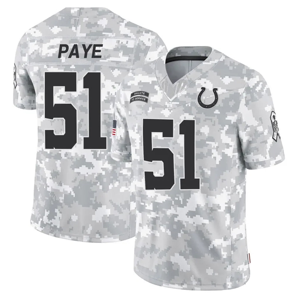 IN.Colts #51 Kwity Paye Player Arctic Camo Salute to Service Limited Football Jerseys