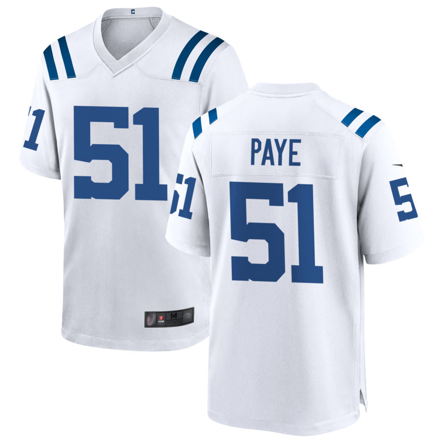 IN.Colts #51 Kwity Paye Player White Home Game Football Jerseys
