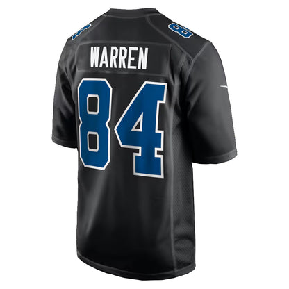 IN.Colts #84 Tyler Warren Player Carbon Black Fashion Game Football Jerseys