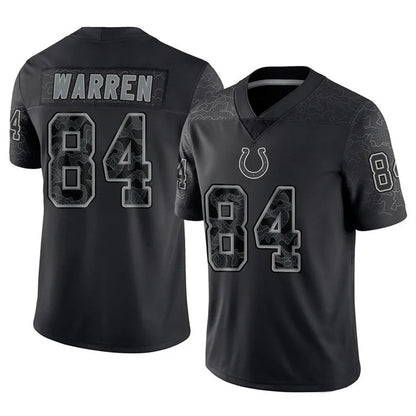 IN.Colts #84 Tyler Warren Player RFLCTV Limited Black Football Jerseys