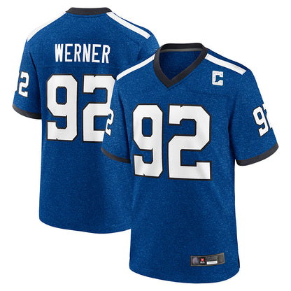 IN.Colts #92 Bjorn Werner Player Indiana Nights Alternate Game Football Jerseys