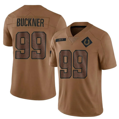 IN.Colts #99 DeForest Buckner Player Brown Salute To Service Limited Football Jerseys