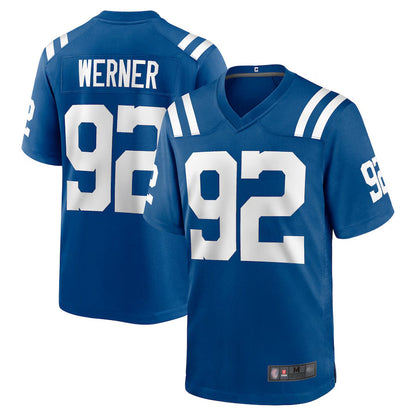 IN.Colts #92 Bjorn Werner Player Royal Home Game Football Jerseys