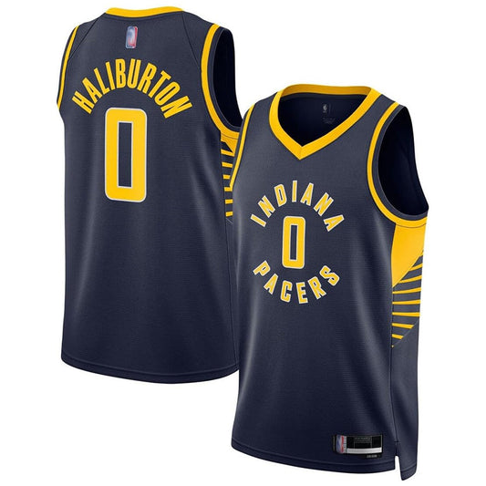 IN.Pacers #0 Tyrese Haliburton Player Navy Icon Edition Swingman Basketball Jerseys