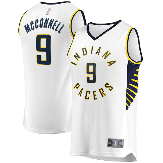IN.Pacers #9 T.J. McConnell Player White Fast Break Association Edition Basketball Jerseys