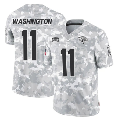J.Jaguars #11 Parker Washington Player Arctic Camo Salute to Service Limited Football Jerseys