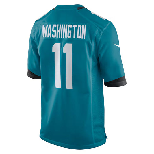 J.Jaguars #11 Parker Washington Player Teal Home Game Football Jerseys