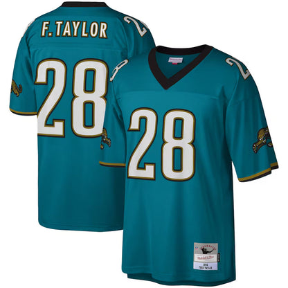 J.Jaguars #28 Fred Taylor Player Mitchell & Ness Teal Legacy Replica Football Jerseys
