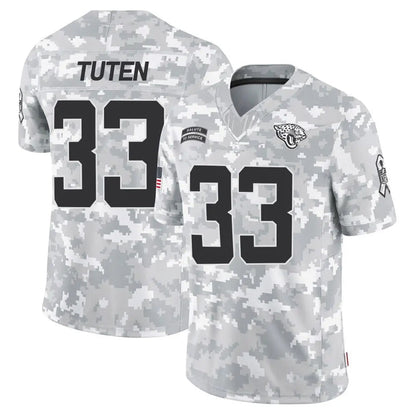 J.Jaguars #33 Bhayshul Tuten Player Arctic Camo Salute to Service Limited Football Jerseys